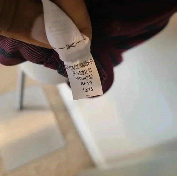 Banana Republic Striped Sheath Midi Dress w/Bell Sleeves(4) - Picture 8 of 8